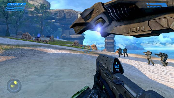 Halo Combat Evolved Anniversary oyun içi bir görüntü.